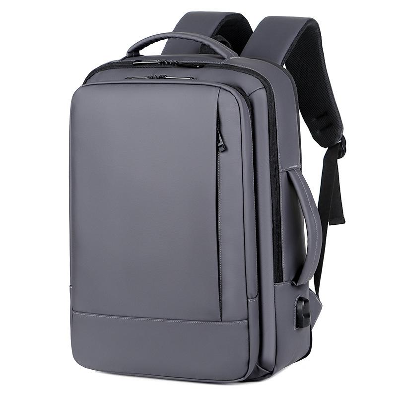 V562-B1077474060DBT-202502282206-00 Waterproof Expandable Laptop Backpack with Usb Port - Grey - Image 1