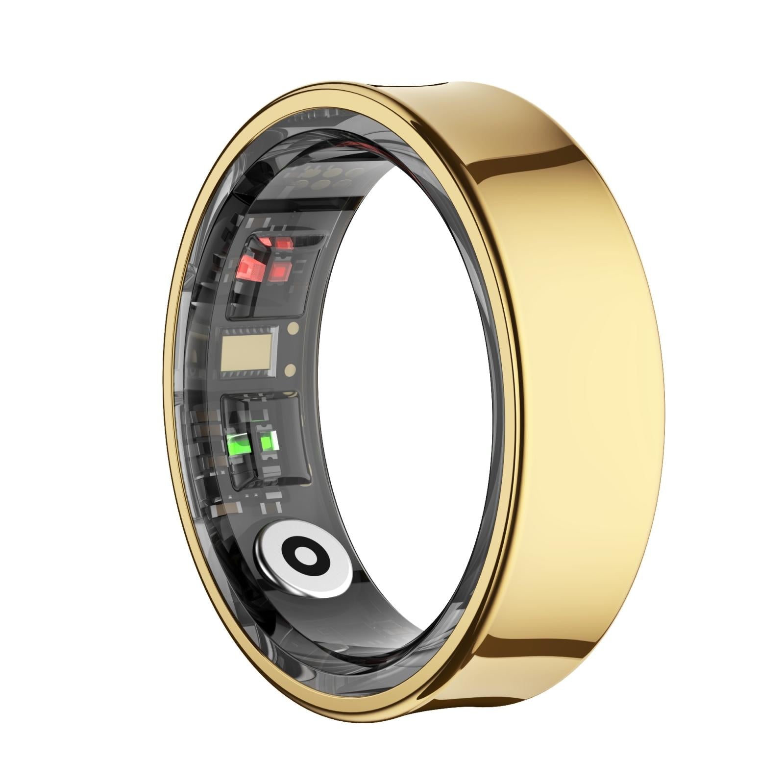 V562-B108247200AYS-202504281921-00 Smart Ring With Heart Rate Blood Oxygen Sleep Monitoring & Sports Modes - Size 11 - Gold - Image 1