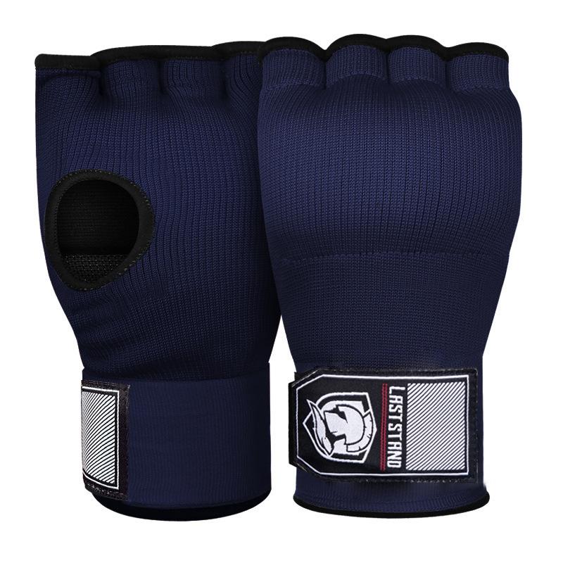 V562-B1084825060DBT-202503072136-00 Protective Half Finger Boxing Gloves With Gel Padding And Wrist Support - One Size - Blue - Image 1