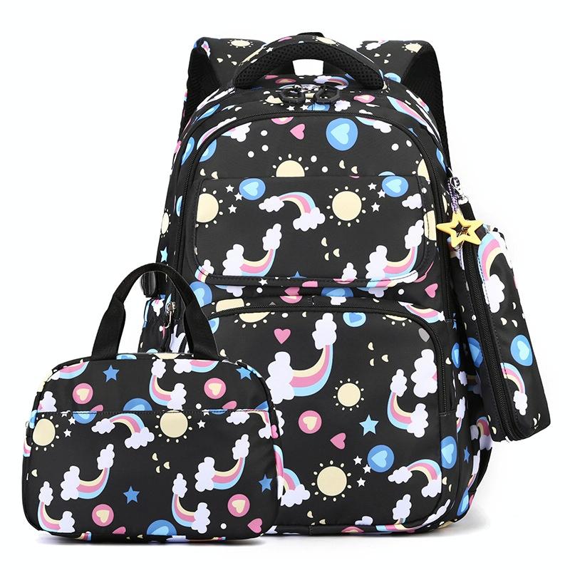V562-B1085374060DBT-202503041821-00 Kids Backpack Set with Lunch Bag & Pencil Case - 3 in 1 - Black - Image 1