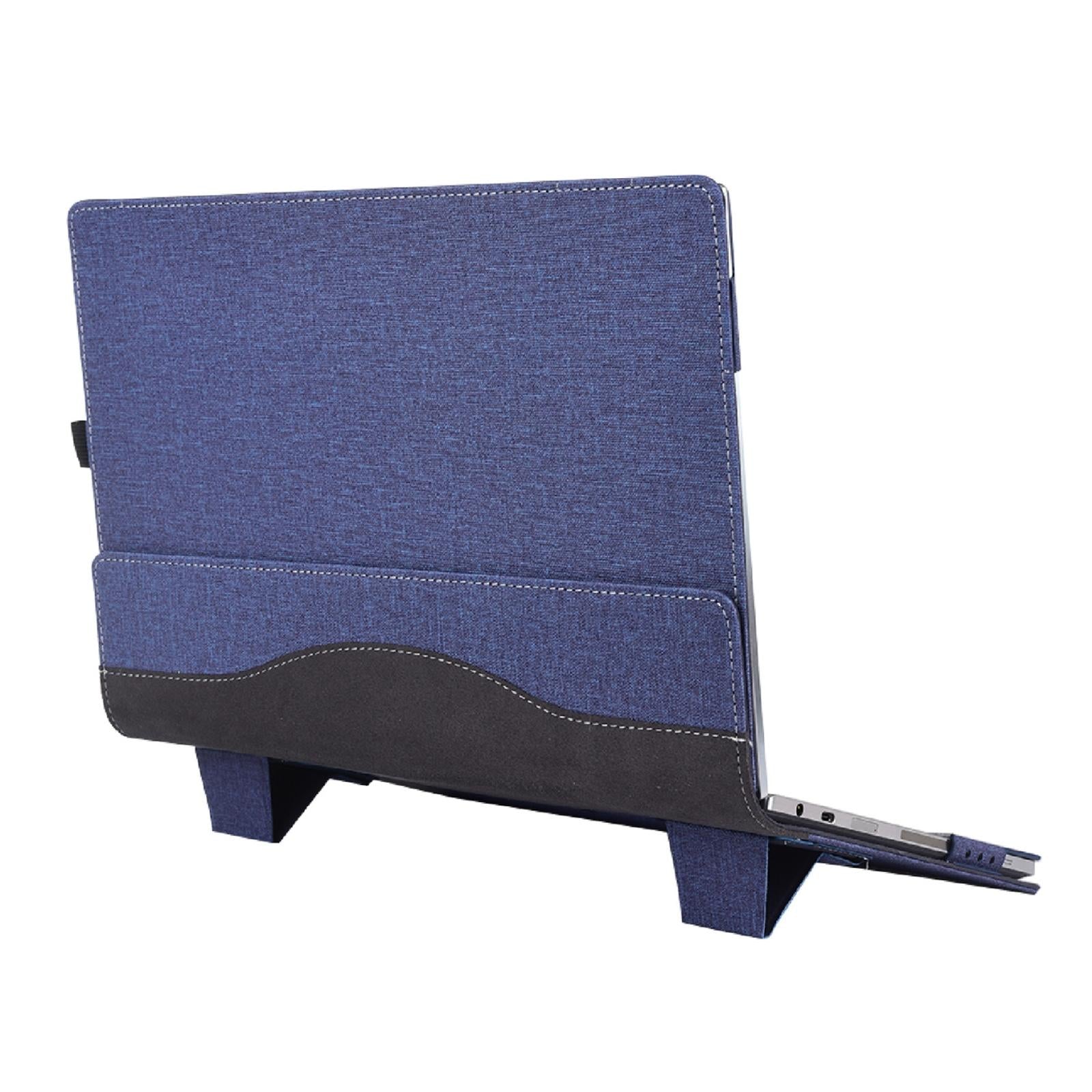 V562-B1089213850DBT-202505291206-00 Protective Leather Laptop Case With Stand - 13.3 Inch - Dark Blue - For Samsung Galaxy Book Flex 2020 - Image 1