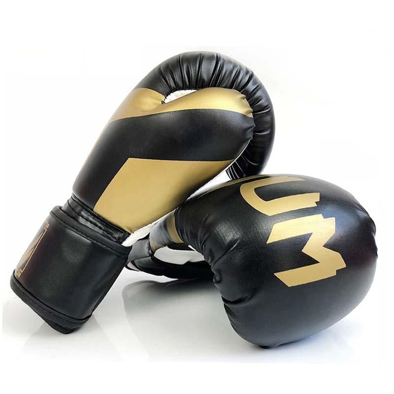 V562-B1092663450DBT-202503072141-00 Professional Adult Boxing Training Gloves - 6Oz For Muay Thai Fighting - Black - Image 1