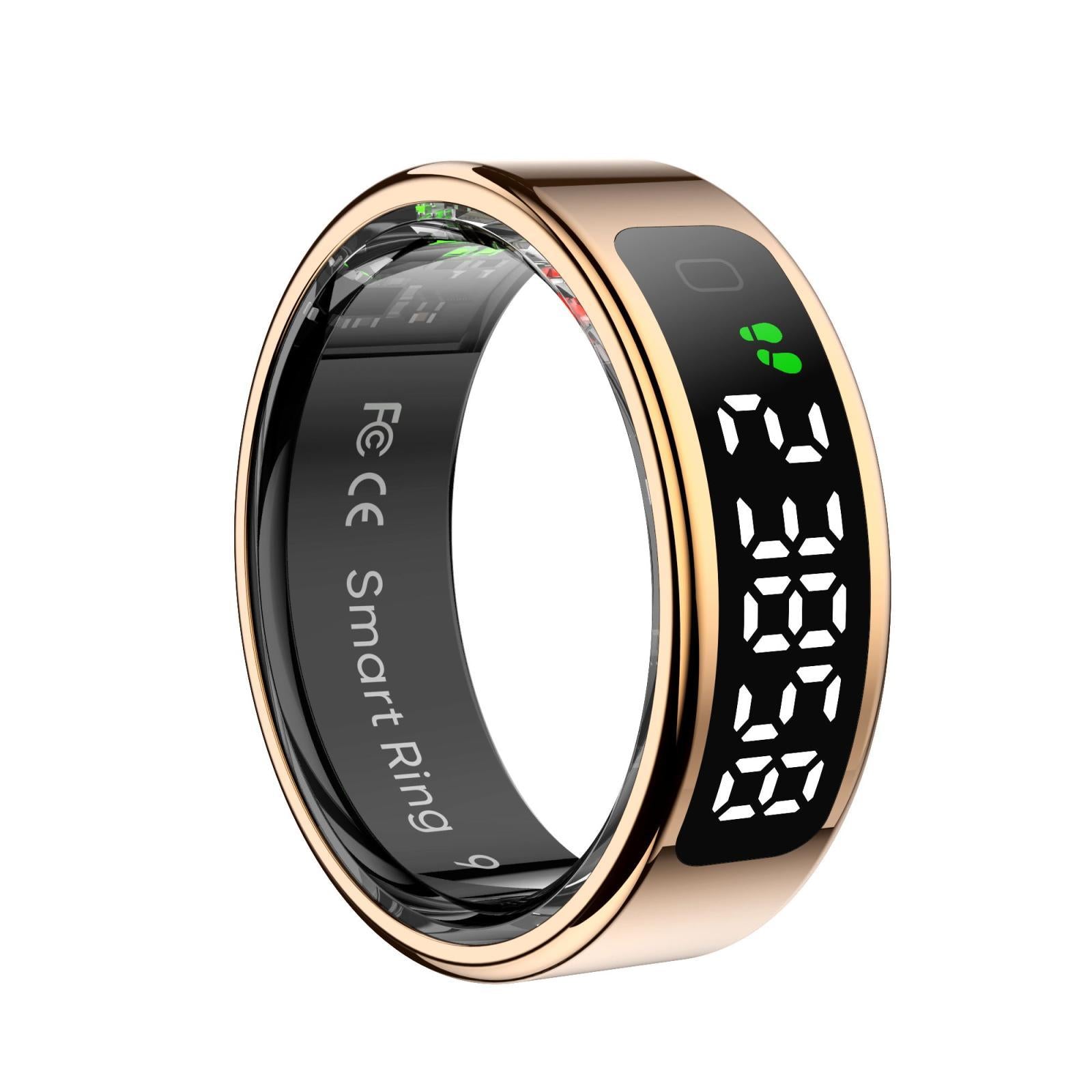 V562-B109308200AYS-202504281846-00 Smart Ring Heart Rate Blood Oxygen Sleep Sports Size 13 - Gold - Image 1
