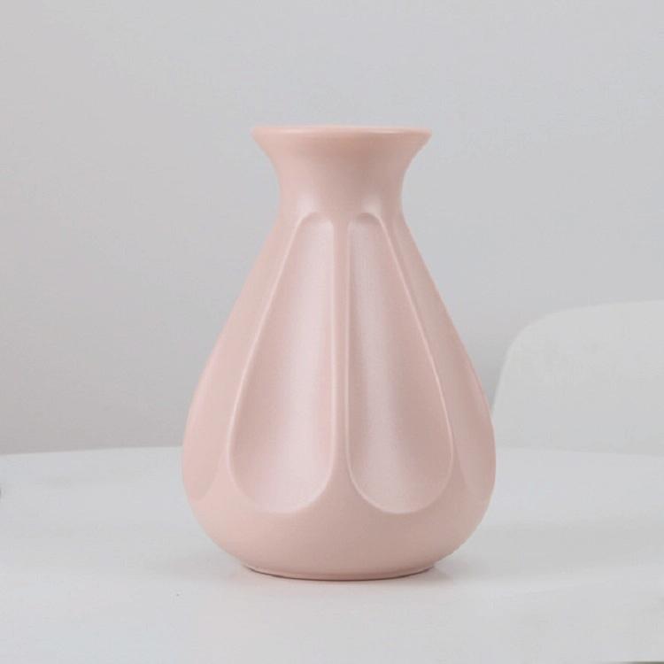 V562-B109464940DBT-202503041626-00 Drop-resistant Plastic Vase for Dry and Wet Flower Arrangements - Pink - Image 1