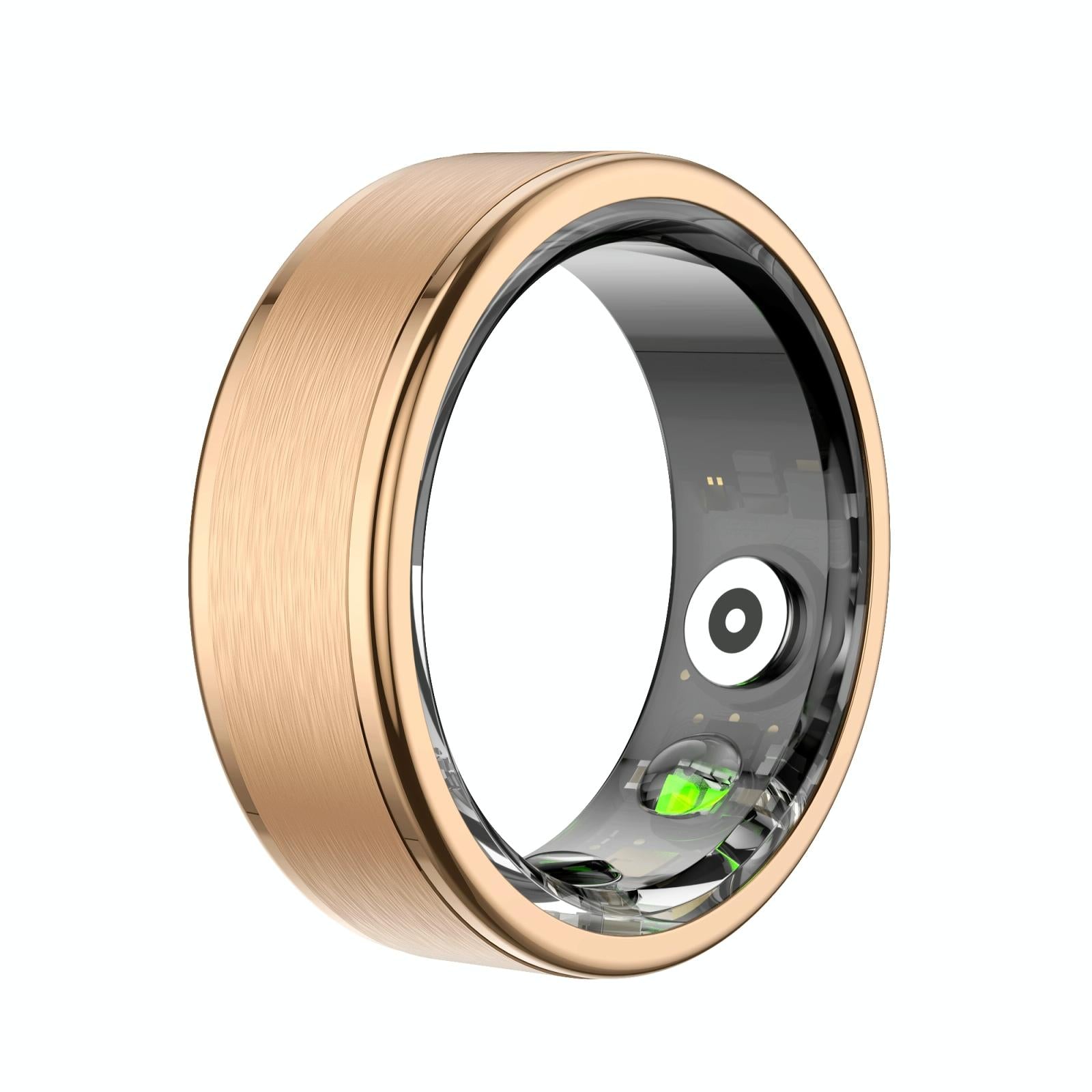 V562-B109656200AYS-202504281842-00 Smart Ring With Heart Rate Blood Oxygen Sleep & Sports Modes - Size 7 - Gold - Image 1