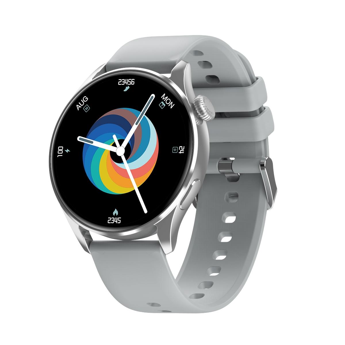 V562-B109821200AYS-202504171853-00 Smart Watch With Heart Rate And Blood Pressure Monitoring - Colour Screen - Silver - Image 1