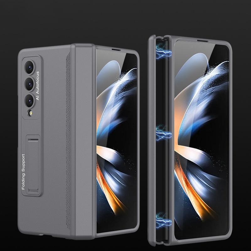 V562-B109957300ADE-202503211420-00 For Samsung Galaxy Z Fold4 5G Foldable Magnetic Hinged Case - Grey - Image 1