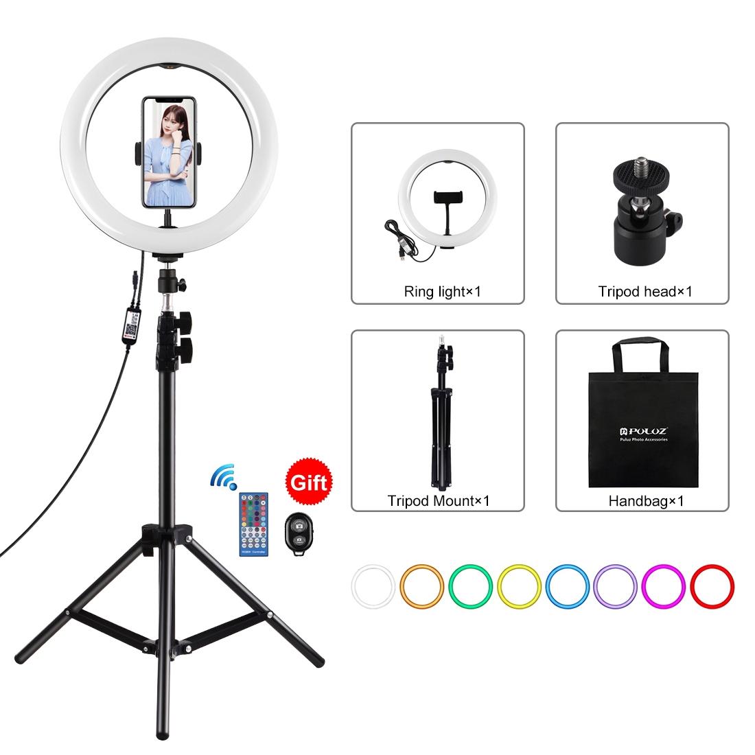 V562-B1503TKP-202504301325-00 10.2 Rgbw Led Ring Light Kit with Tripod Remote and Phone Clamp - Image 1