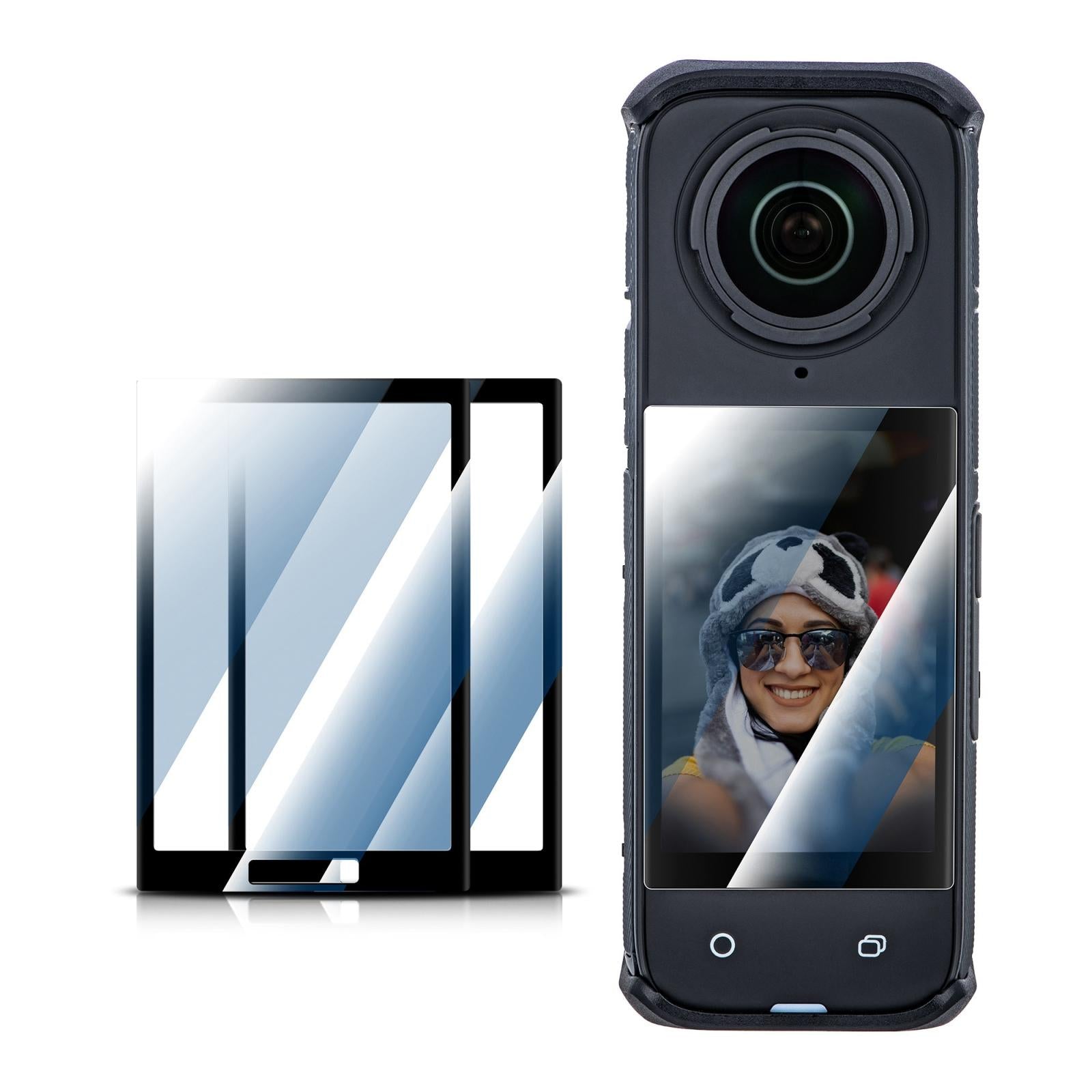 V562-B1658ACD-202502212130-00 2-pack Tempered Glass Film for Insta360 X4 - Hd Quality - Image 1