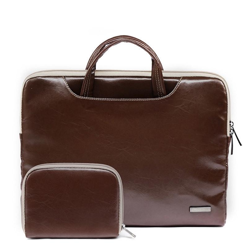 V562-B2027175950DBT-202502282146-00 13.3 Inch Simple Business Laptop Bag With Liner - Ls-116 - Pu Brown - Image 1
