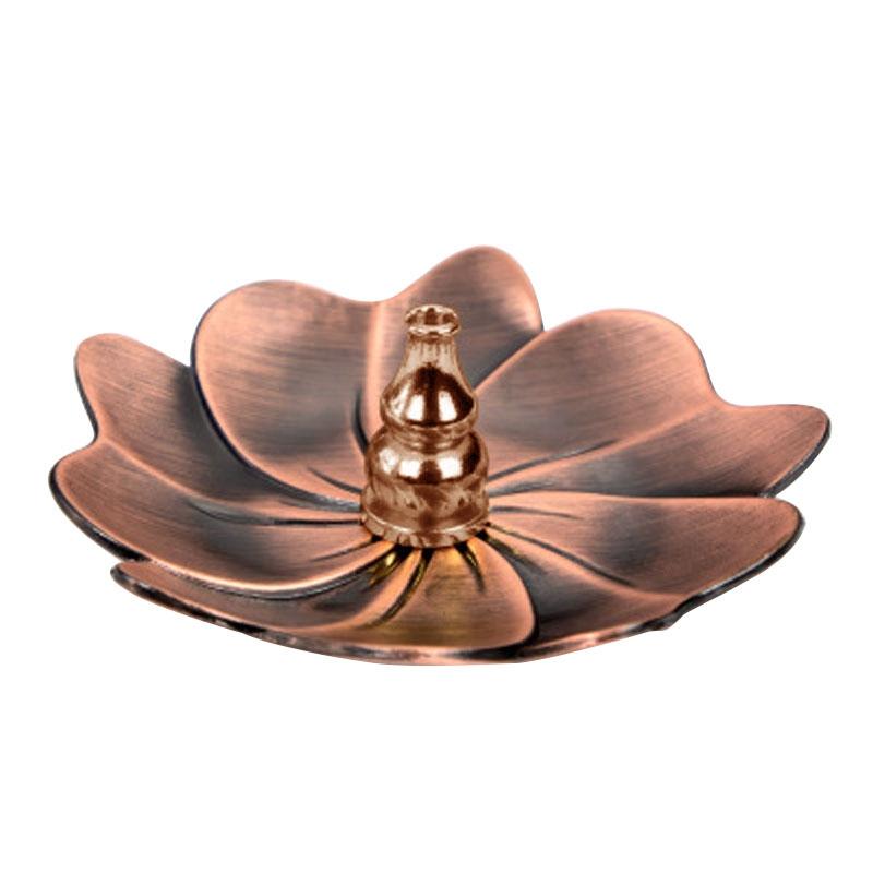 V562-B203522550DBT-202503041705-00 Vintage Sandalwood Incense Burner - Creative Alloy Holder for Bedroom - Red Copper - Image 1