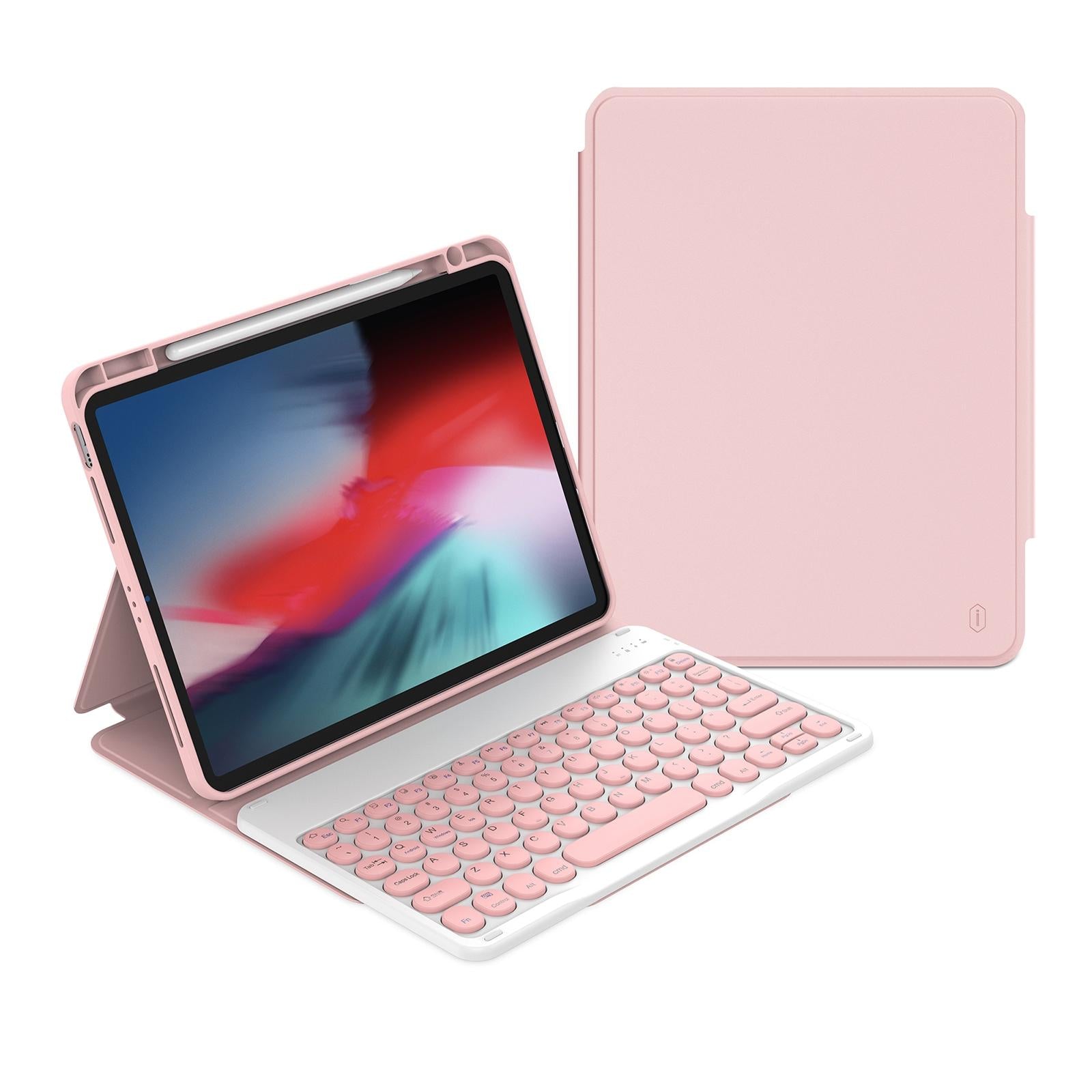 V562-B305171500ADE-202504291821-00 Detachable Keyboard Tablet Case With Magnetic Skin Feel - Pink - Image 1