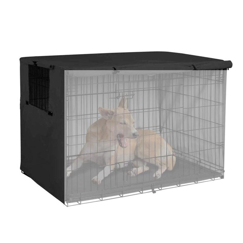 V562-B3090422060DBT-202503031935-00 Outdoor Pet Cage Cover - Oxford Cloth Dustproof Rainproof Sunscreen - 94x61x63.5cm - Black - Image 1