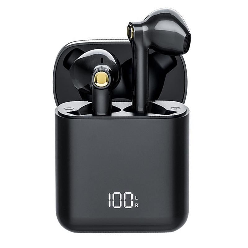 V562-B3381D6PI-202505261753-00 Waterproof Bluetooth Earphones with Digital Display - Black - Image 1