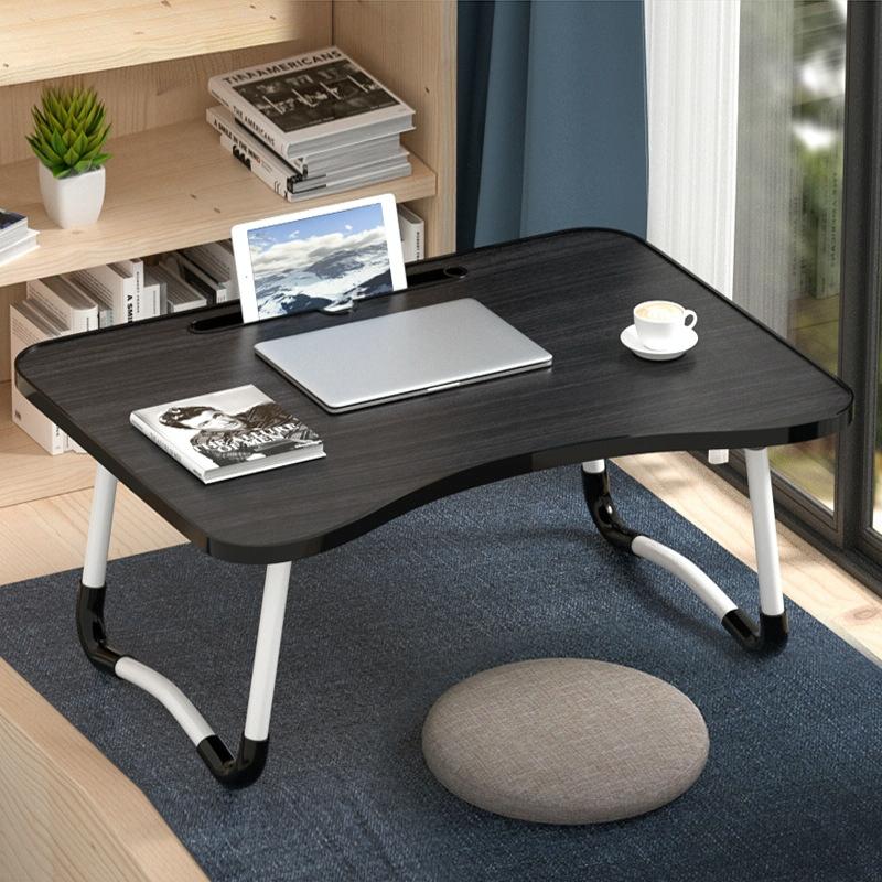 V562-B3917CH-202502271859-00 Adjustable Folding Laptop Desk with Non-slip Legs and Card Slot - Black - Image 1