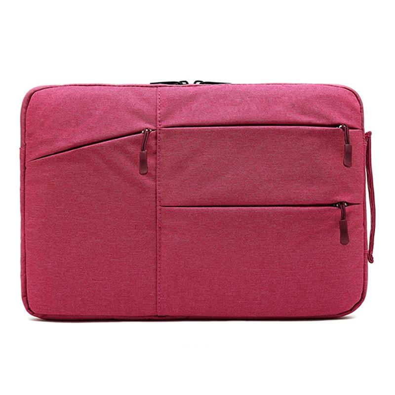 V562-B4058012060DBT-202504022053-00 14 Inch Business Laptop Liner Bag with Zipper Closure - Polyester Material - Rose Red - Image 1