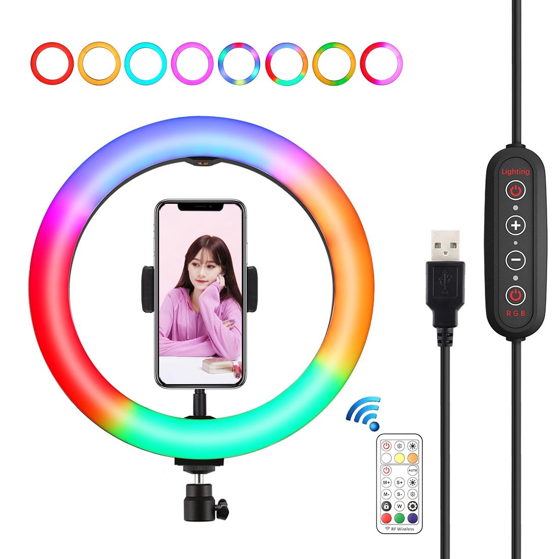 V562-B405UP-202502212050-00 10.2 Curved Led Ring Light with Dual-colour Temperature Remote and Tripod - Image 1