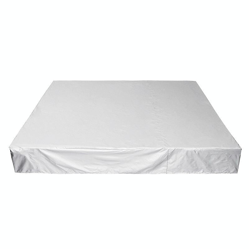 V562-B6091274850DBT-202503031910-00 244x244x90cm Waterproof & Dustproof Cover for Bathtub Swimming Pool Table & Chair - Protects from Falling Leaves - Silver - Image 1