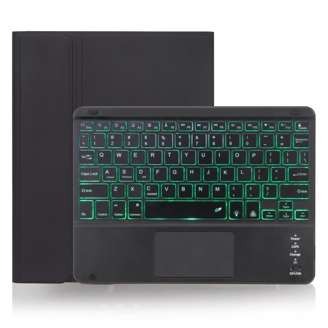 V562-B7120ORPI-202504291812-00 Detachable Bluetooth Keyboard Tablet Case For Ipad Pro 11 With Touchpad Pen Slot & Backlight - Plain Texture - Black - Image 1