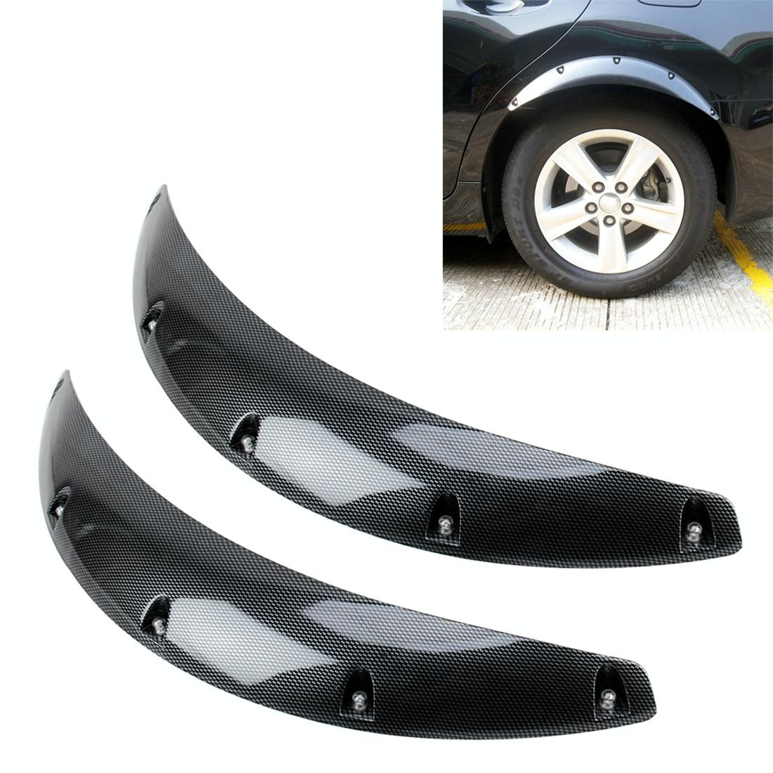 V562-B7607SMC-202502260852-00 2 Pcs 58Cm Car Stickers Rubber Round Arc Strips Fender Flares Wheel Eyebrow Decal Sticker Black - Image 1