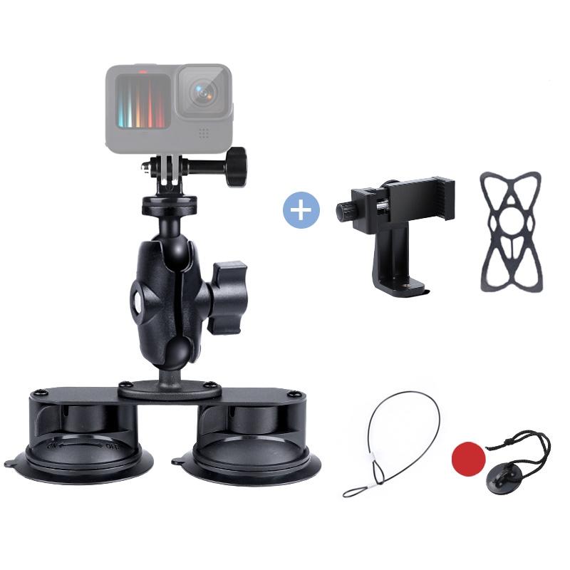 V562-B7851ACD-202503061850-00 Universal Dual Suction Cup Mount for Action Cameras and Smartphones - Image 1