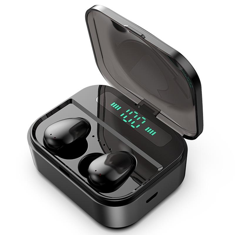 V562-B9265SXPI-202505231822-00 Wireless Stereo Bluetooth Headset with Charging Case and Digital Display - X7 Tws V5.0 - Black - Image 1