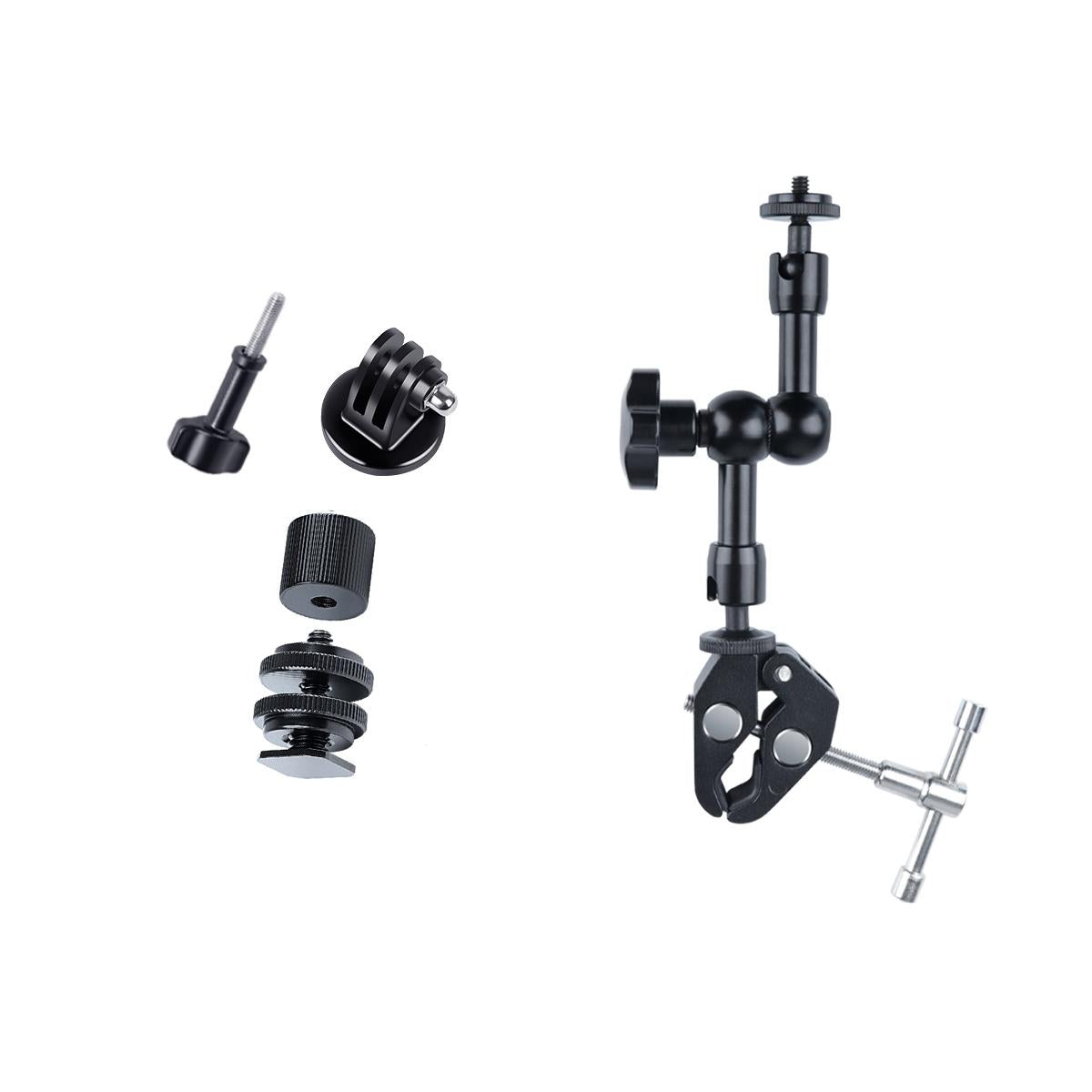 V562-B9741ACD-202502212140-00 7 Articulating Magic Arm With Adjustable Friction & Large Claws Clips - Black - Image 1