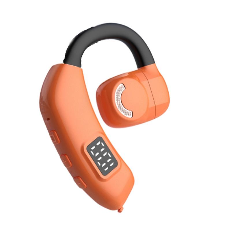 V562-C1001154060DBT-202505261906-00 Wireless Earbuds with Digital Display and Stereo Sound - Orange - Image 1