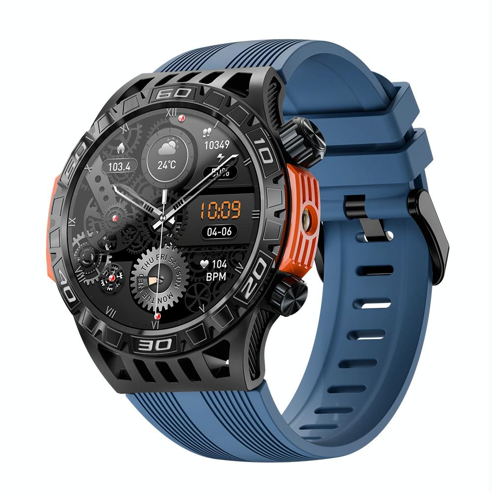 V562-C1008294060DBT-202504251945-00 1.46 Inch Ip68 Waterproof Sos Flashlight Bluetooth Smart Watch - Blue - Image 1
