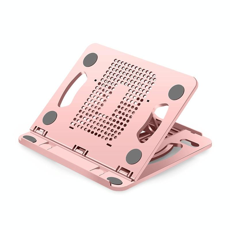 V562-C1016212060DBT-202506261143-00 Adjustable Laptop Cooling Stand - Foldable Design - Pink - Image 1