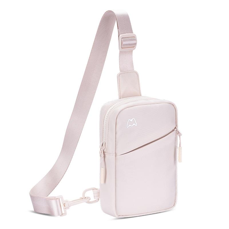 V562-C1019215060DBT-202503041236-00 Lightweight Outdoor Sports Chest Bag Cell Phone Crossbody Pack - Light Pink - Image 1