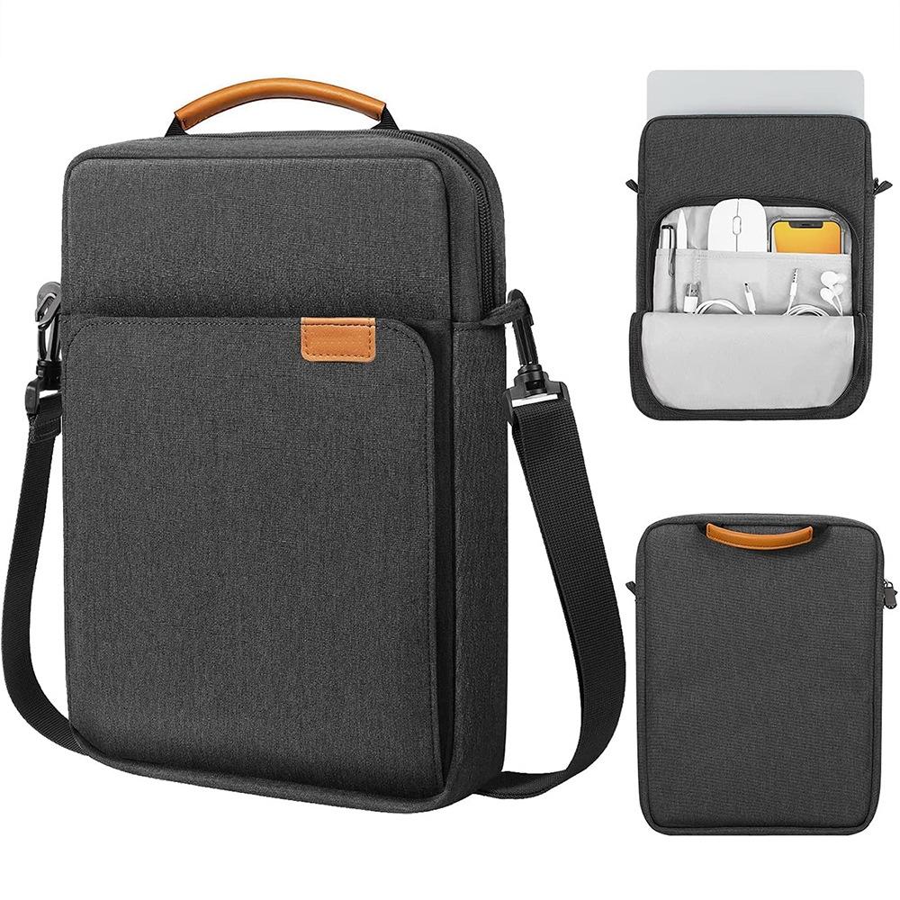 V562-C1022892060DBT-202502282125-00 13 Inch Vertical Laptop Bag - Handheld Shoulder Crossbody - Black - Image 1