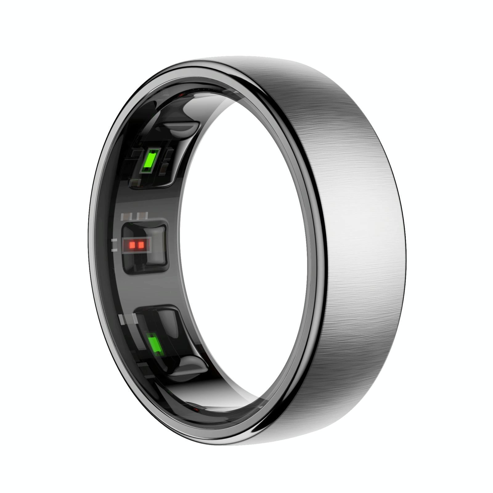 V562-C102397200AYS-202504281912-00 Smart Ring Heart Rate Blood Oxygen Sleep Sports Size 9 - Silver - Image 1