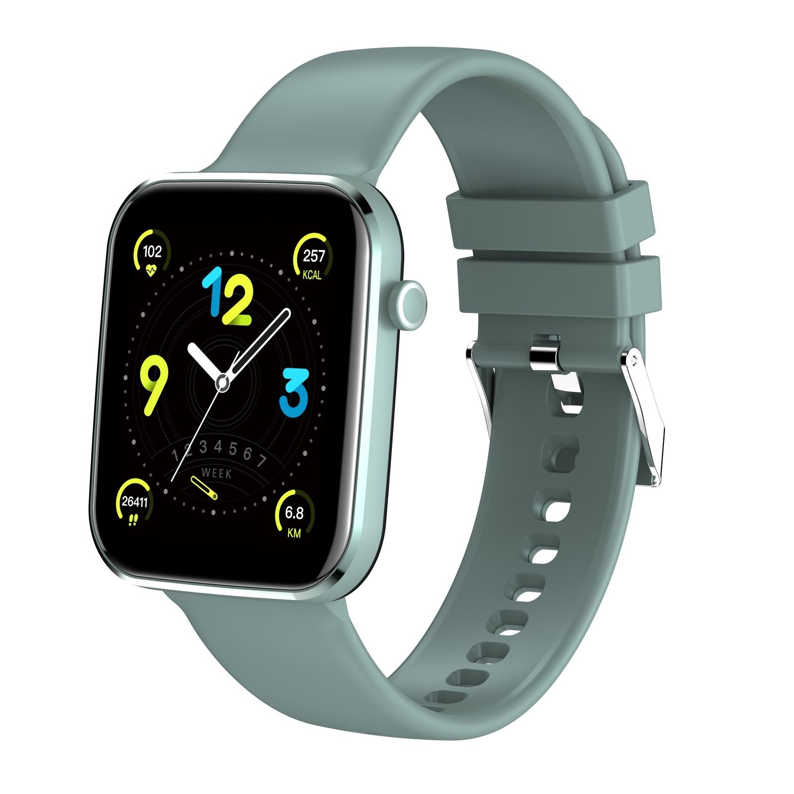 V562-C103772100ADE-202504251926-00 1.69 Inch Ip67 Waterproof Smart Watch With Touch Screen Health Monitoring - Green - Image 1