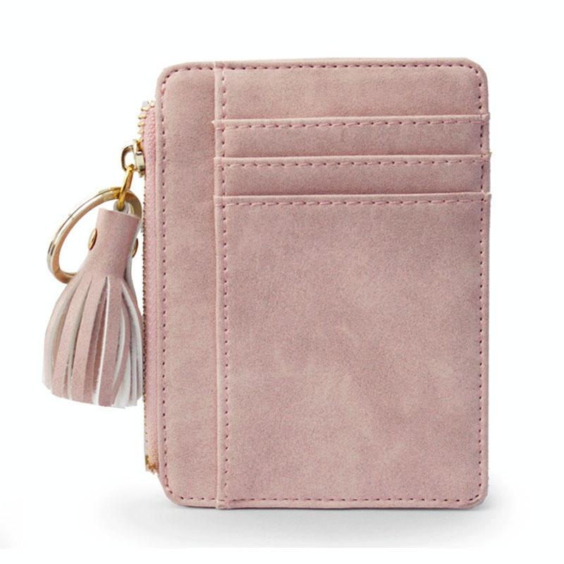 V562-C1038173060DBT-202503280225-00 Compact Card Holder With Large Capacity Cute Mini Coin Purse - Pink - Image 1