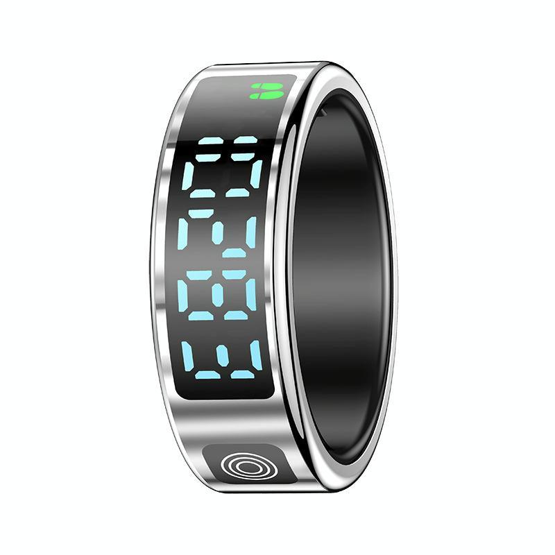 V562-C104328200AYS-202504281911-00 Smart Ring Gesture Control Health Monitoring Multiple Sports Size 11 - Silver - Image 1