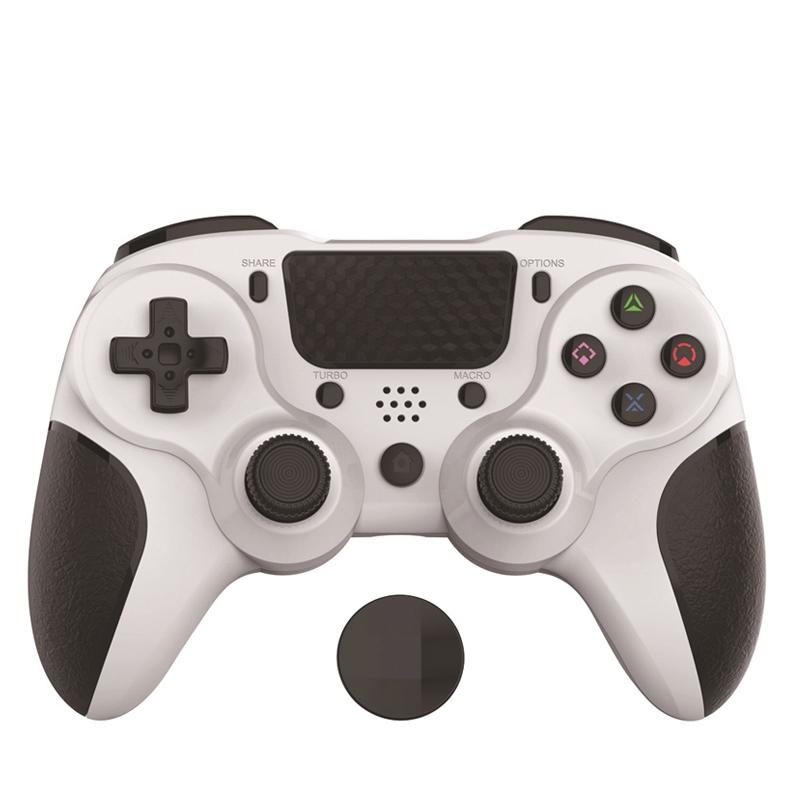V562-C1048461060DBT-202504181947-00 Bluetooth Gamepad for Ps4 Pro with Dual Vibration and Six-axis Control - Black White - Image 1