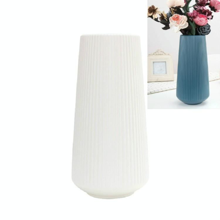 V562-C105034940DBT-202503041625-00 Versatile Plastic Flower Vase for Dry and Wet Arrangements - Milk White - Image 1