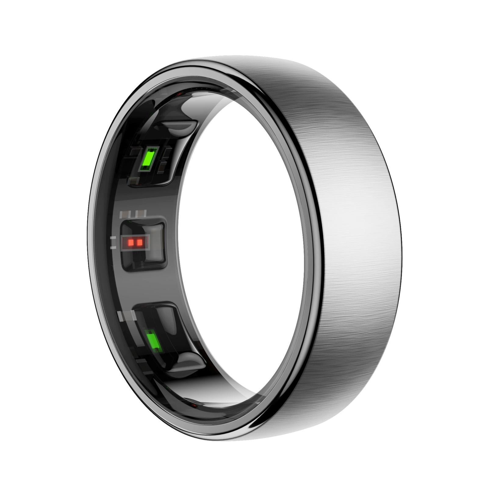 V562-C105397200AYS-202504281906-00 Smart Ring Heart Rate Blood Oxygen Sleep Sports Size 12 - Silver - Image 1