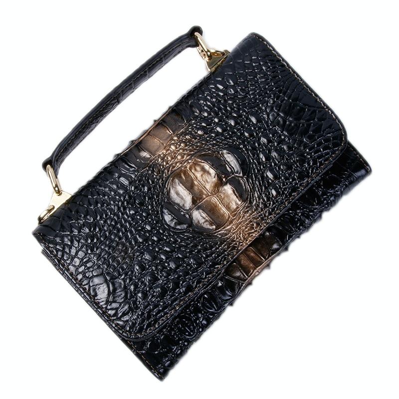 V562-C1059823060DBT-202504251605-00 Versatile Lady Crossbody Wrist Bag - Multi-functional - Crocodile Head Yellow - Image 1