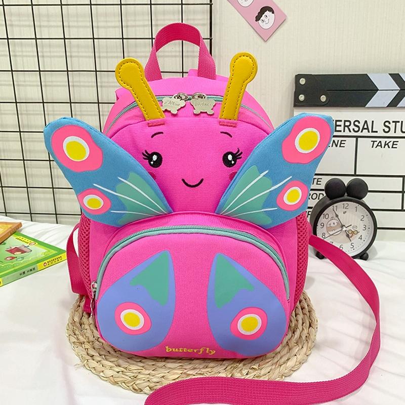 V562-C1065324060DBT-202505271315-00 Girls' Butterfly Backpack - Compact and Colourful - Rose Red - Image 1
