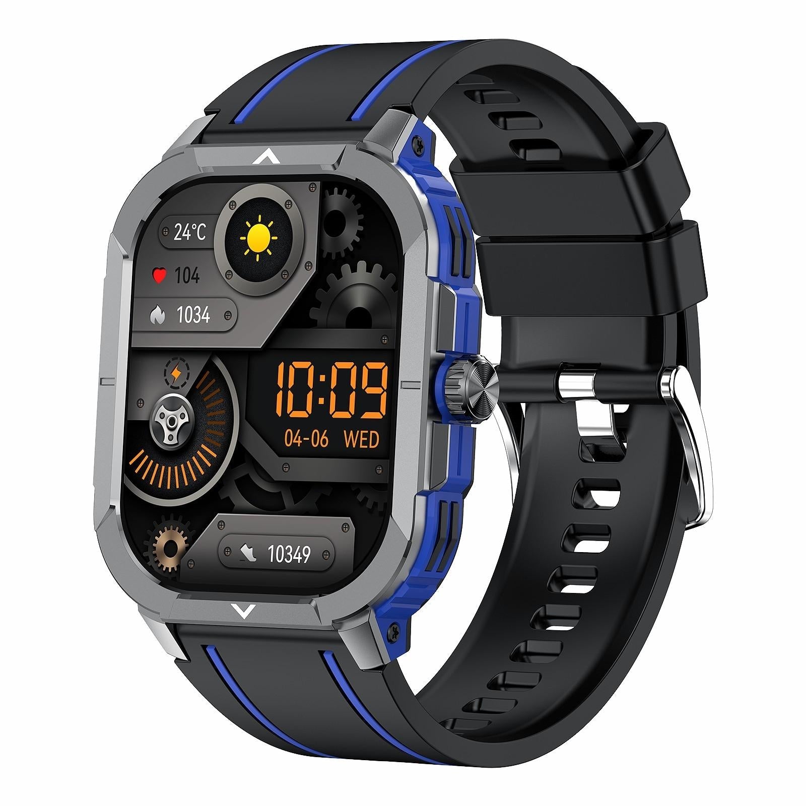 V562-C106986600ADE-202504251916-00 2.06 Inch Bt5.3 Ip68 Sport Smart Watch Bluetooth Call / Message / Health - Blue - Image 1