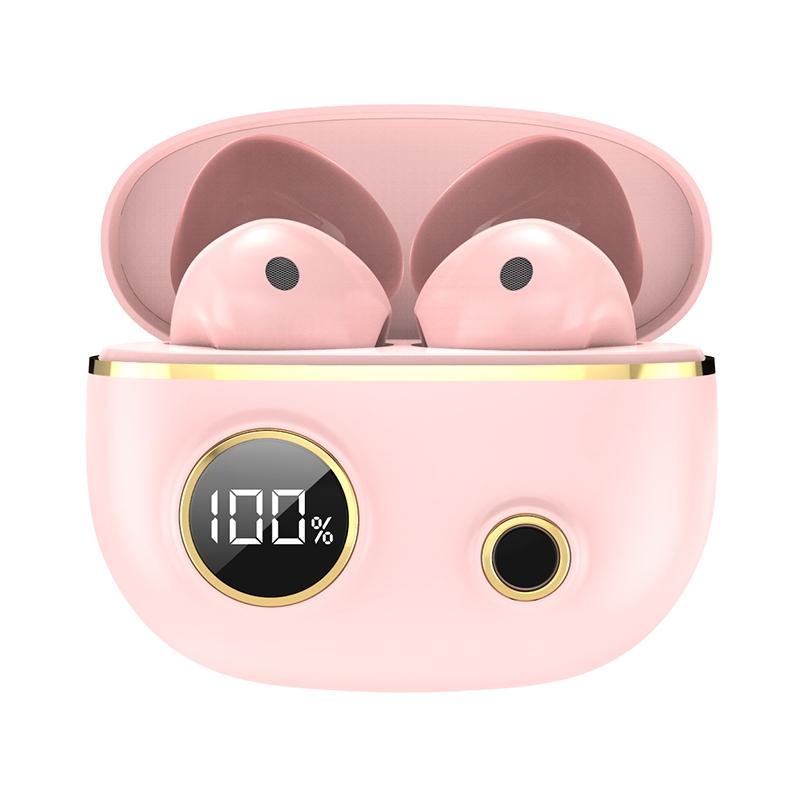 V562-C107136100AYS-202505222023-00 Waterproof 9d Stereo Bluetooth Earphones with Charging Case - Pink - Image 1