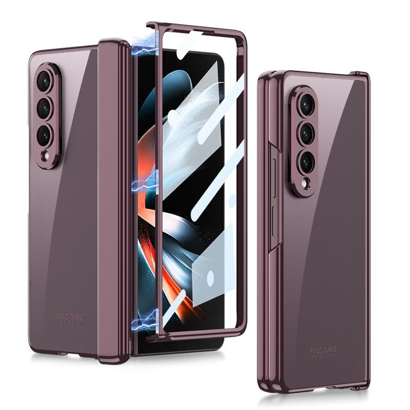 V562-C109157300ADE-202502241750-00 For Samsung Galaxy Z Fold4 5G Magnetic Hinged Folding Case - Wine Red - Image 1