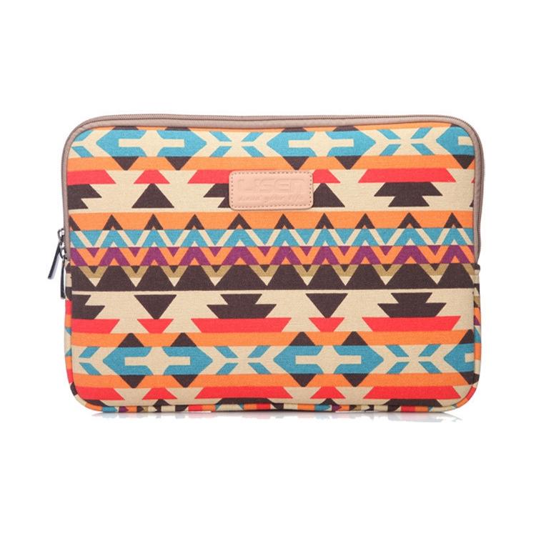 V562-C2027375950DBT-202502282116-00 12 Inch Lingge Laptop Liner Bag - Pattern Design - Orange Pattern Geometry - Image 1
