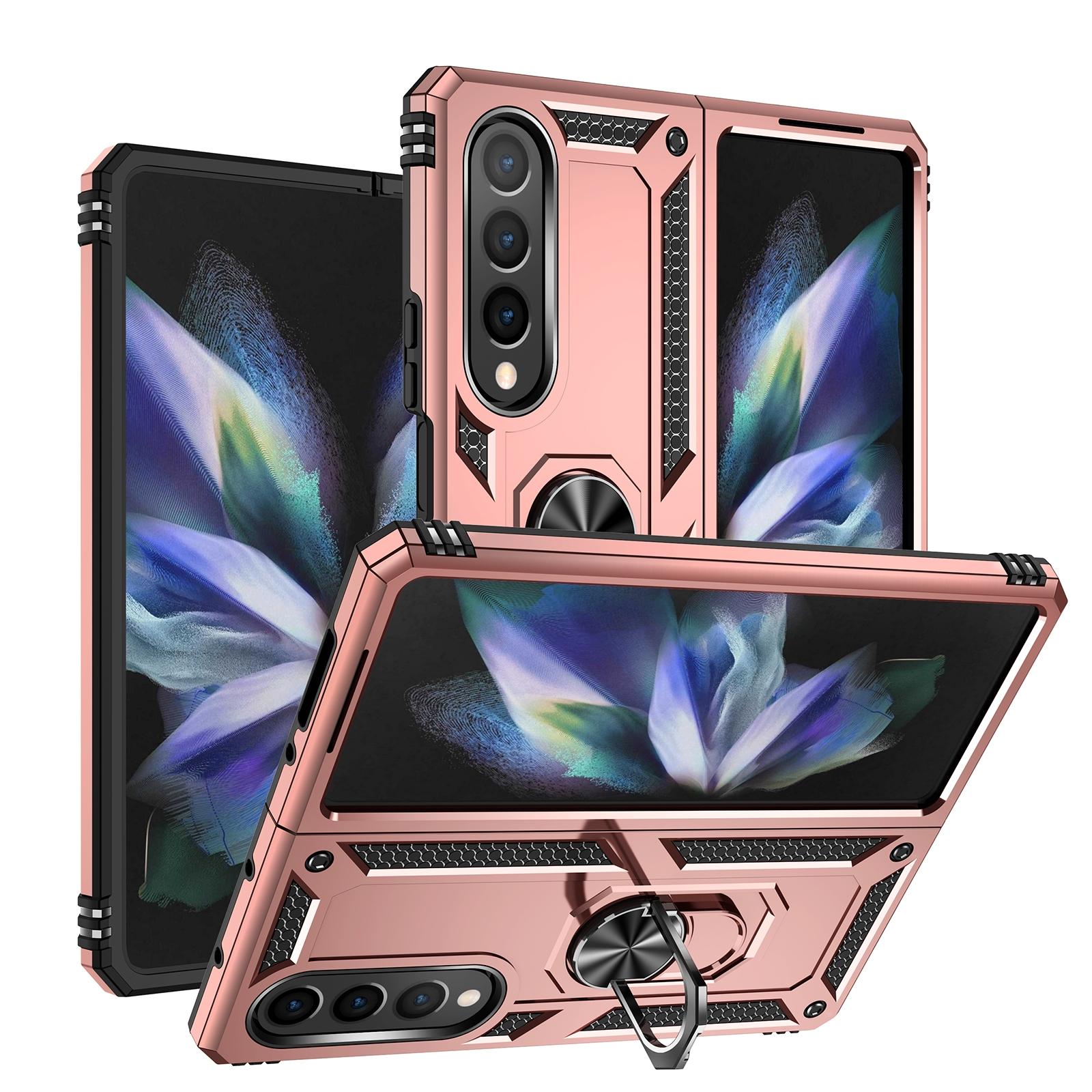 V562-C206113300ADE-202504292052-00 For Samsung Galaxy z Fold4 5G Tpu & Pc Shockproof Phone Case - Rose Gold - Image 1