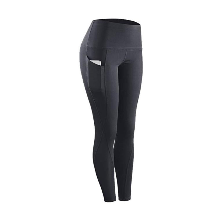 V562-C3006975140DBT-202503262011-00 High Waist Slim Sports Leggings Women Tight Sportswear Size L - Black - Image 1