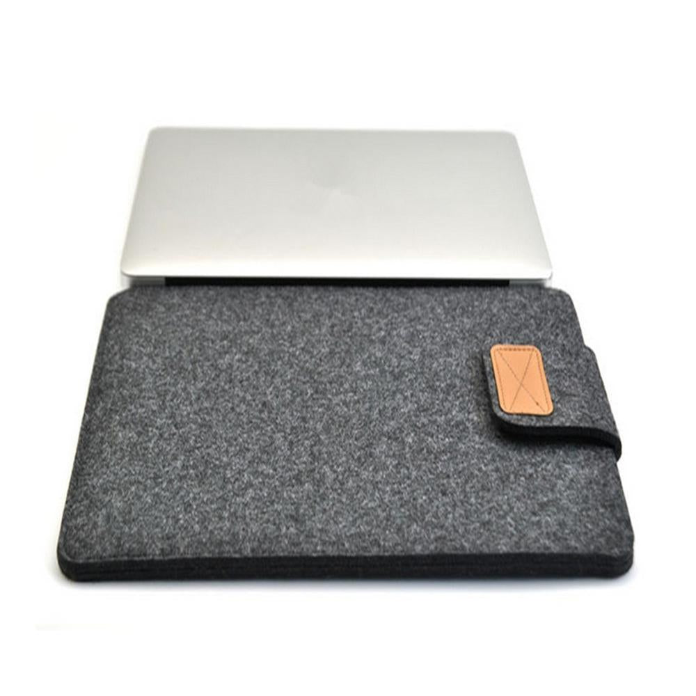 V562-C3060112060DBT-202504022010-00 14 Vertical Felt Laptop / Tablet Sleeve Bag - Black - Dark Gray - Image 1