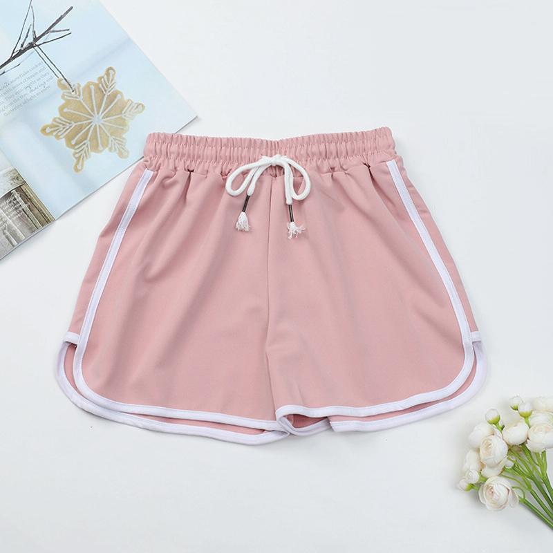 V562-C4074793060DBT-202503262012-00 High Waist Straight Yoga Shorts Women Casual Loose Outerwear - Light Pink - Xl - Image 1