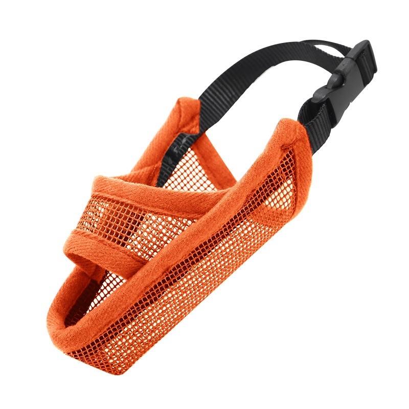 V562-C6016852650DBT-202503261931-00 Dog Mouth Cover Anti-Bite Mesh Dog Mouth Cover Medium And Large Dogs Anti-Drop Mask Xl - Orange - Image 1